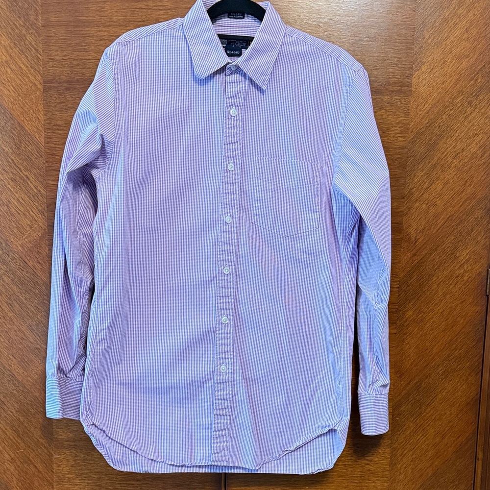 J.Crew Gingham Lavender Men’s dress shirt